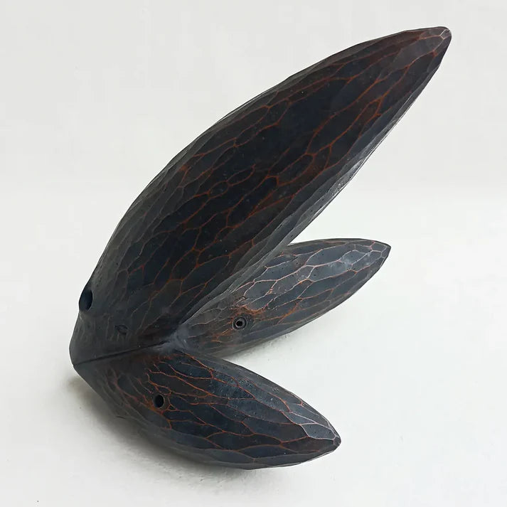 Triple Chamber Flute "Forest Meditation" – Ceramic Musical Instrument