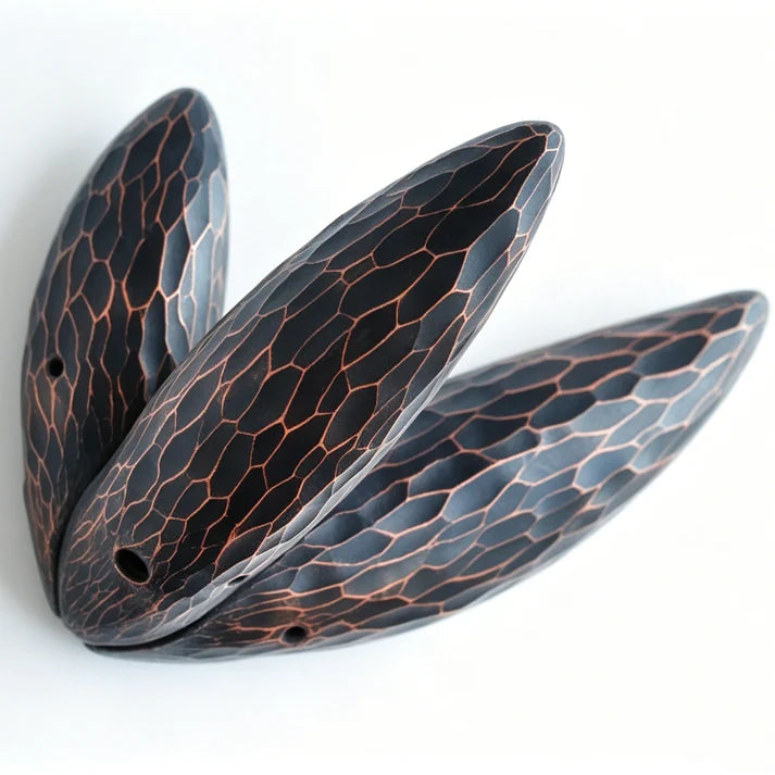 Triple Chamber Flute "Forest Meditation" – Ceramic Musical Instrument