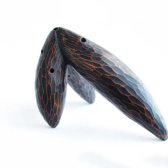 Triple Chamber Flute "Forest Meditation" – Ceramic Musical Instrument