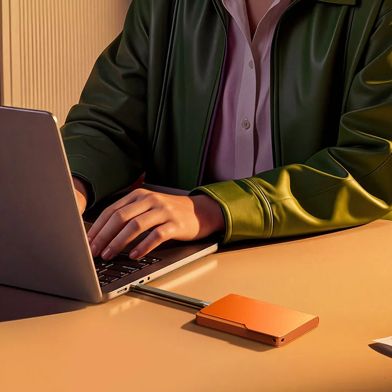 5Gbps USB-C Portable SSD – Folder-Inspired Design