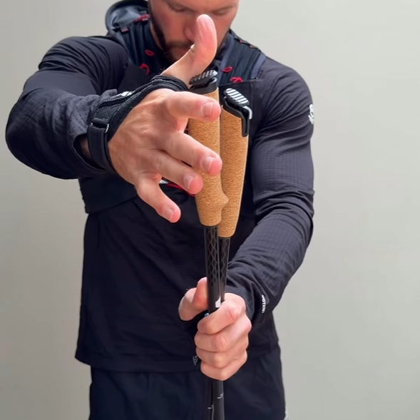 Carbon Fiber Running Poles – Z-Type Adjustable 100-120cm