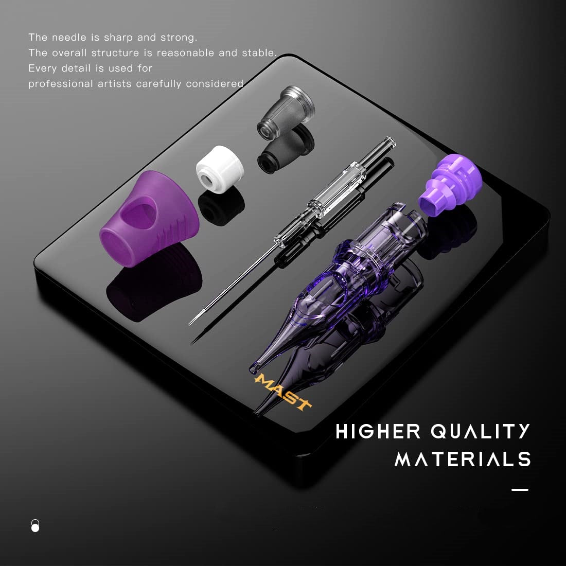 Professional Tattoo Cartridge Needles : Anti-Spitback + Finger Ledge