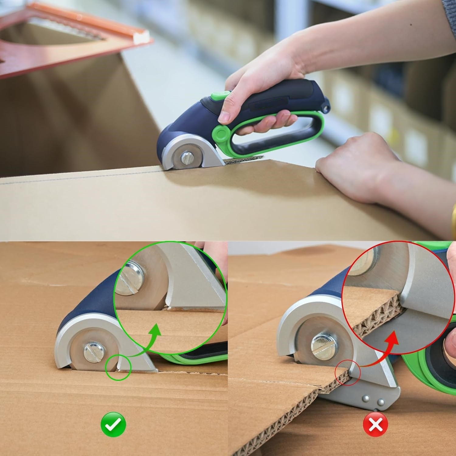 Cordless Electric Scissors : 4V Self-Sharpening Rotary Cutter
