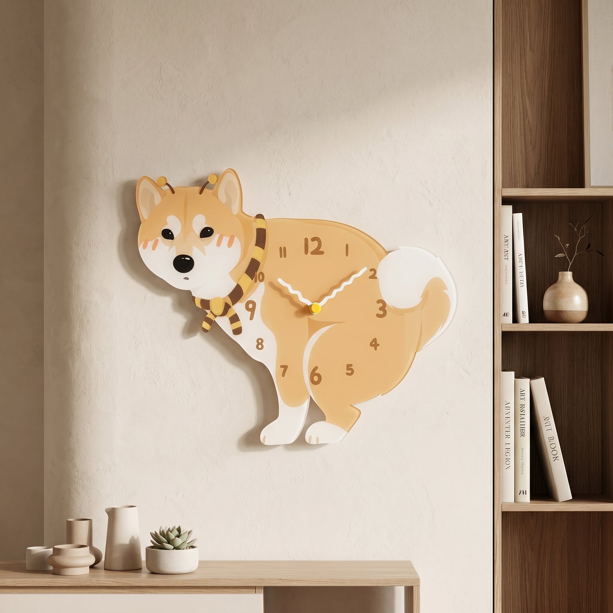 Shiba Inu Wall Clock Decorative Design