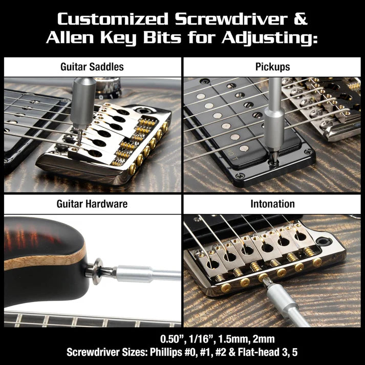 Guitar Tech Tool Kit – 18-Piece Screwdriver, Hex Wrench
