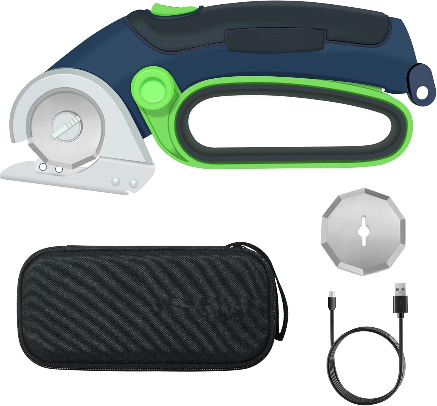 Cordless Electric Scissors : 4V Self-Sharpening Rotary Cutter