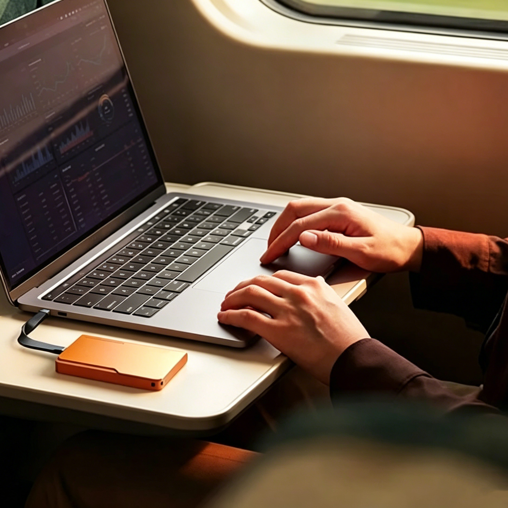5Gbps USB-C Portable SSD – Folder-Inspired Design