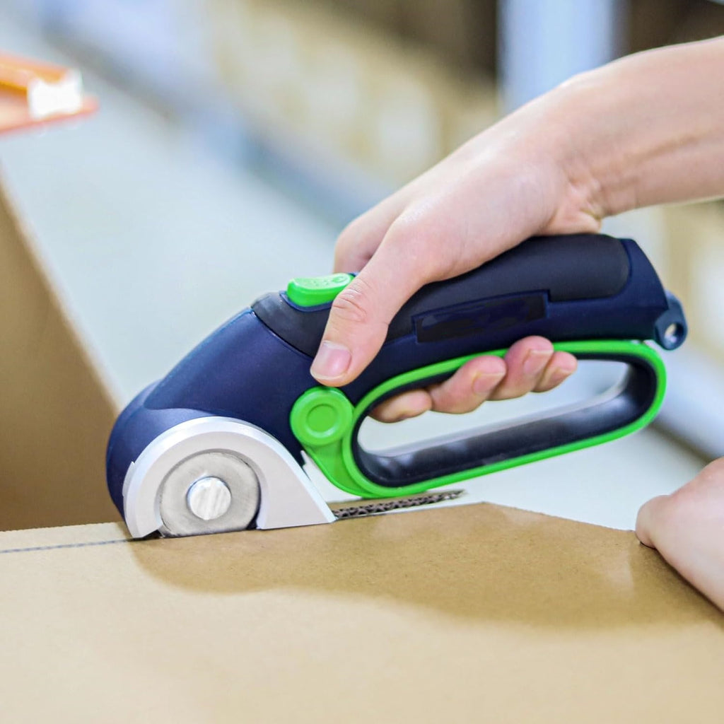 Cordless Electric Scissors : 4V Self-Sharpening Rotary Cutter
