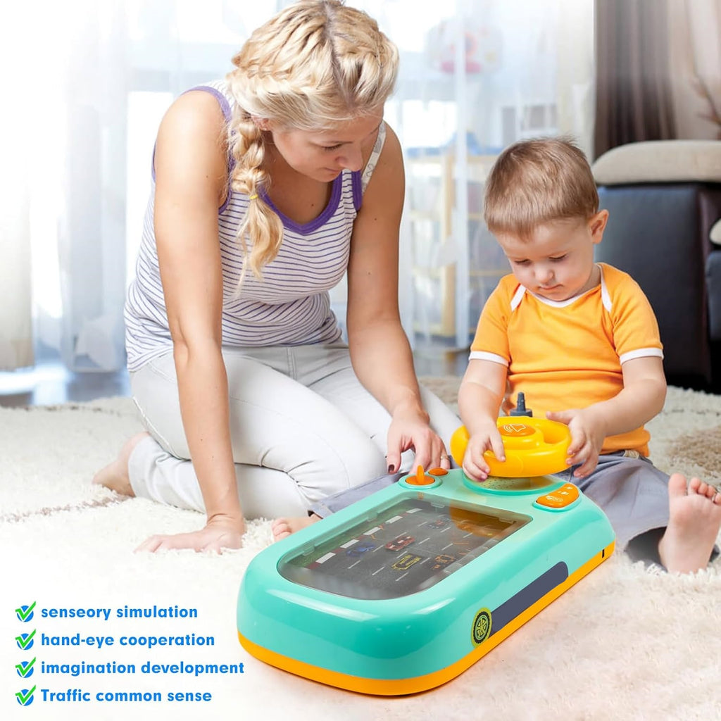 Kids Steering Wheel Toy : Driving Simulator with Sounds & Music
