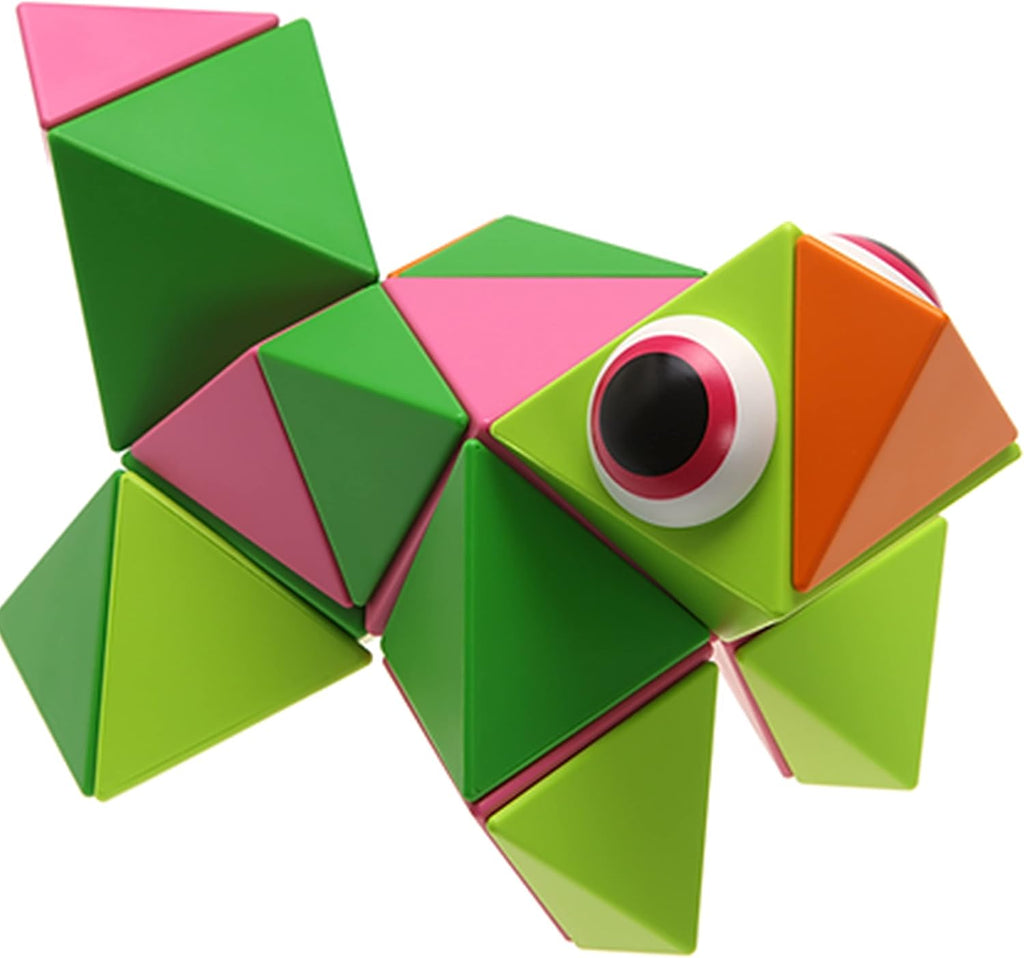Magnetic 3D Shape Building Set : 24 Pieces + Magnetic Eyes