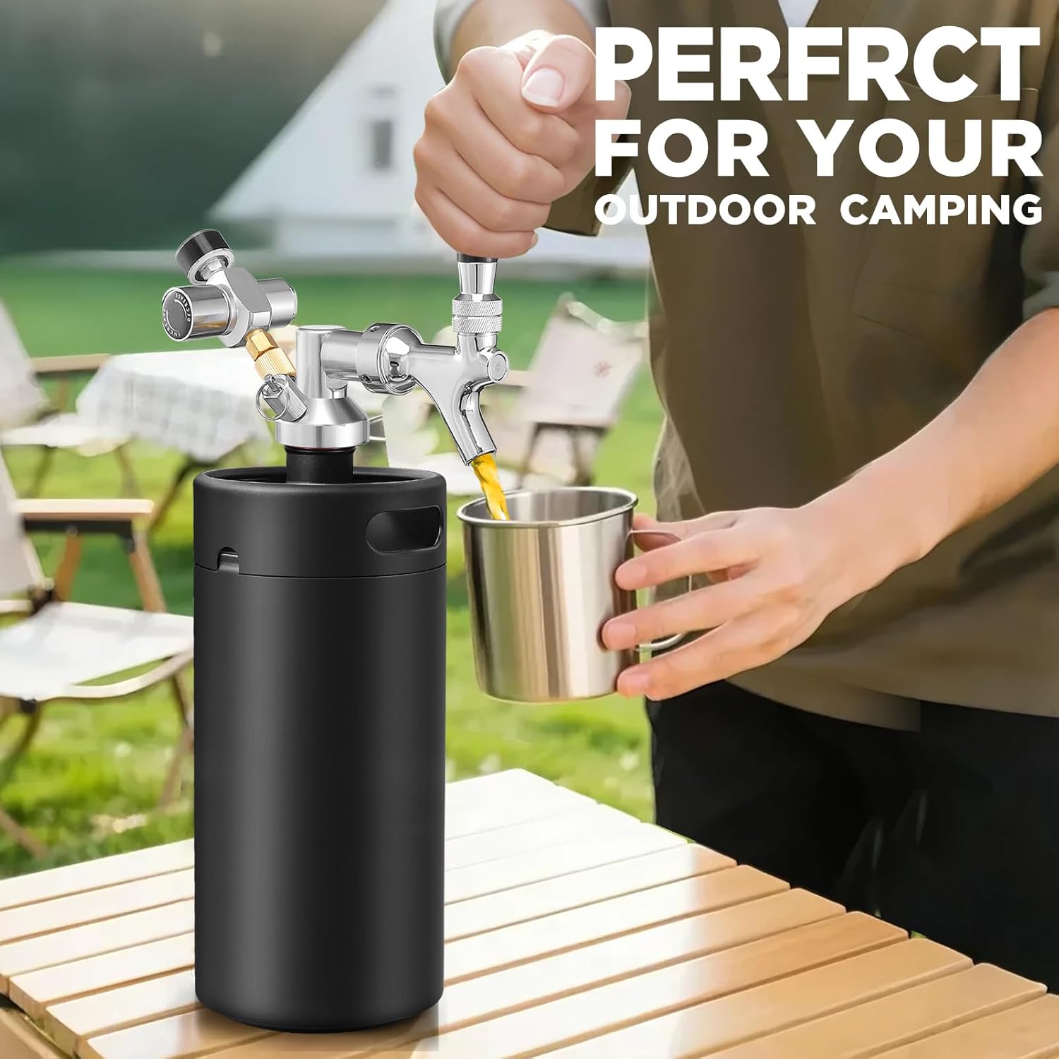 Portable 5L Mini Keg : 169oz Insulated Drink Dispenser