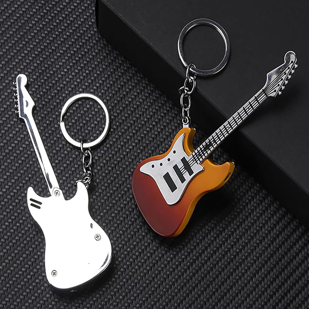 Vintage Guitar Shape Metal Lighter