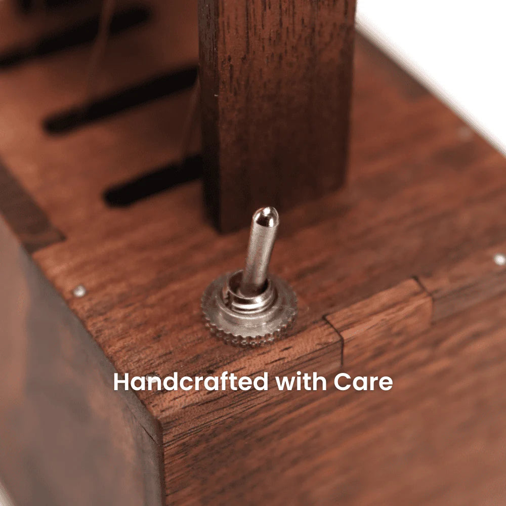 Handcrafted Walnut Whale Automaton : Ocean-Inspired Motion Art