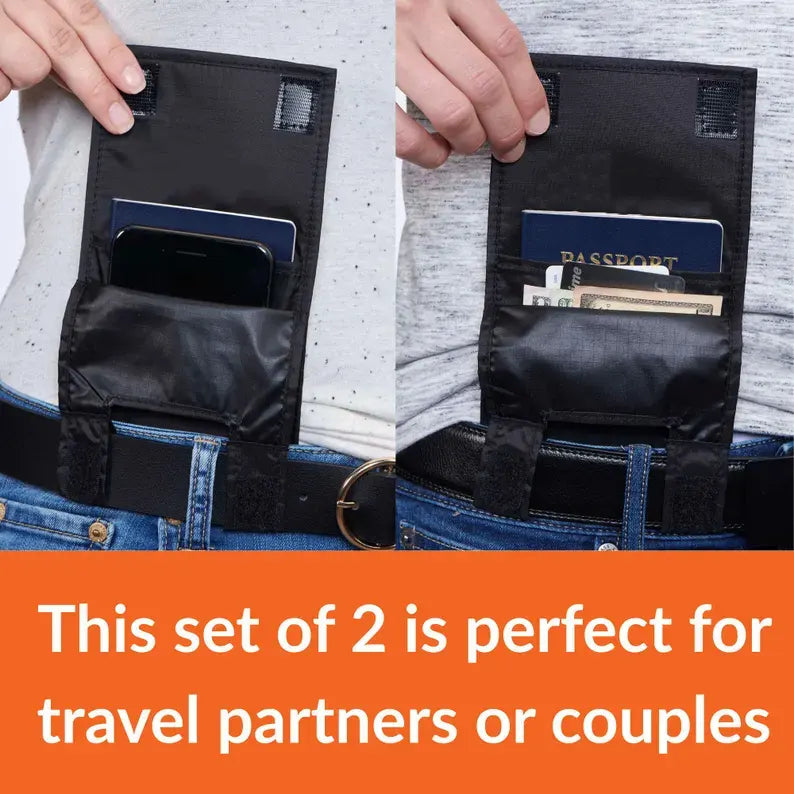 Hybrid Travel Wallet – Hidden Money Belt and Anti-Theft Passport Holder